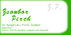 zsombor pirch business card